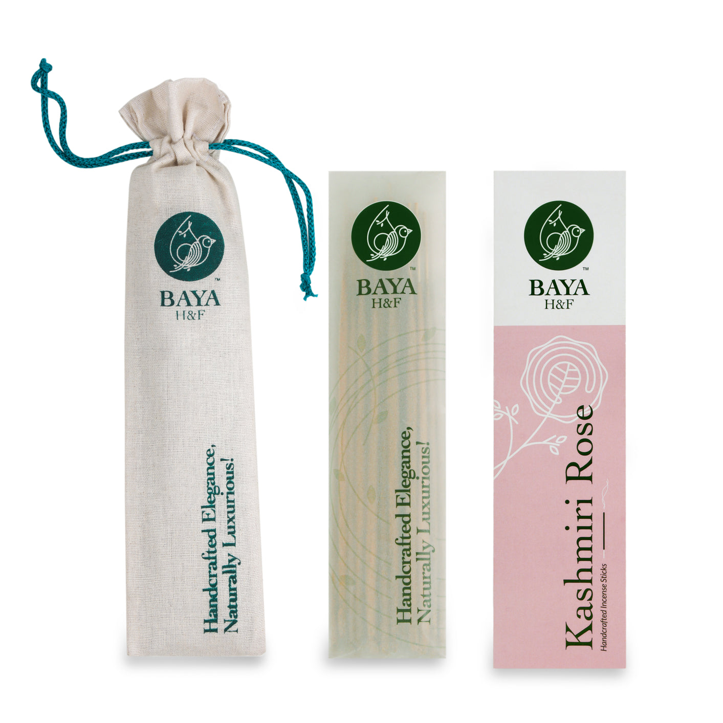 Kashmiri Rose Hand Crafted Natural Incense Sticks