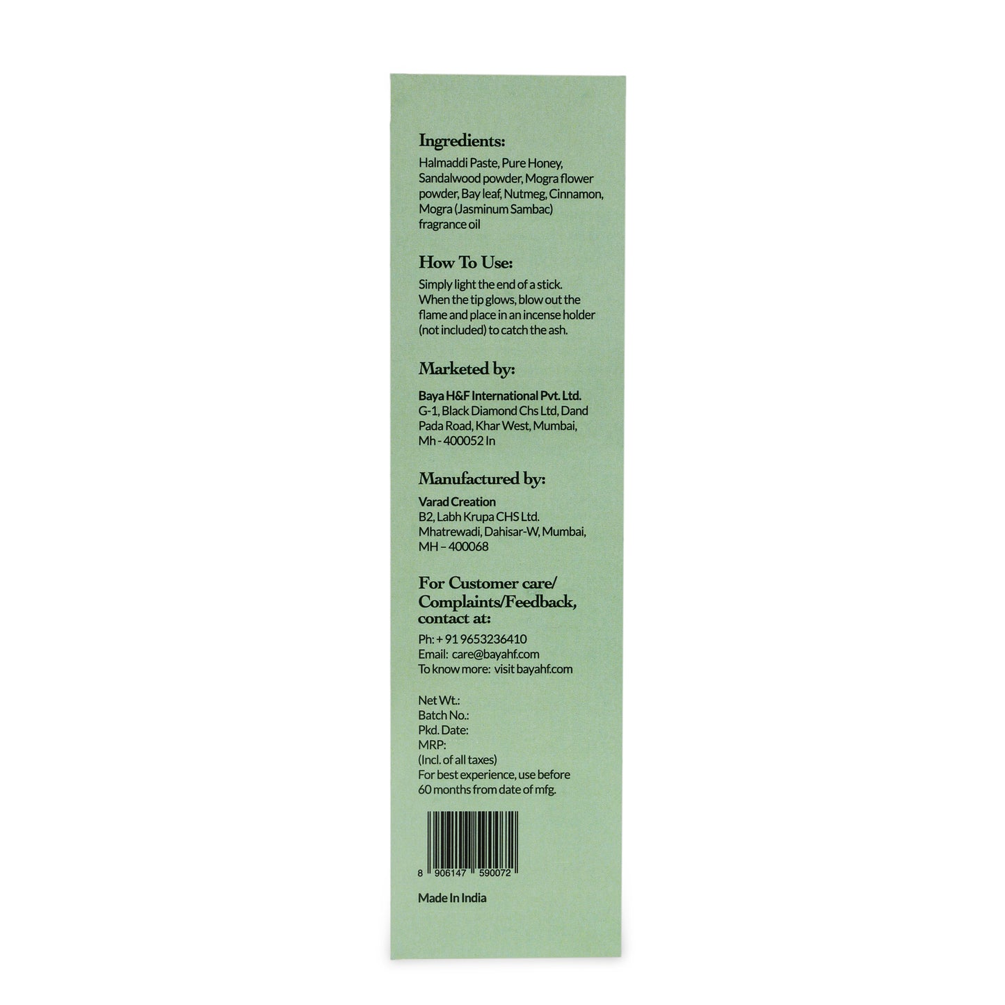 Mogra Hand Crafted Natural Incense Sticks