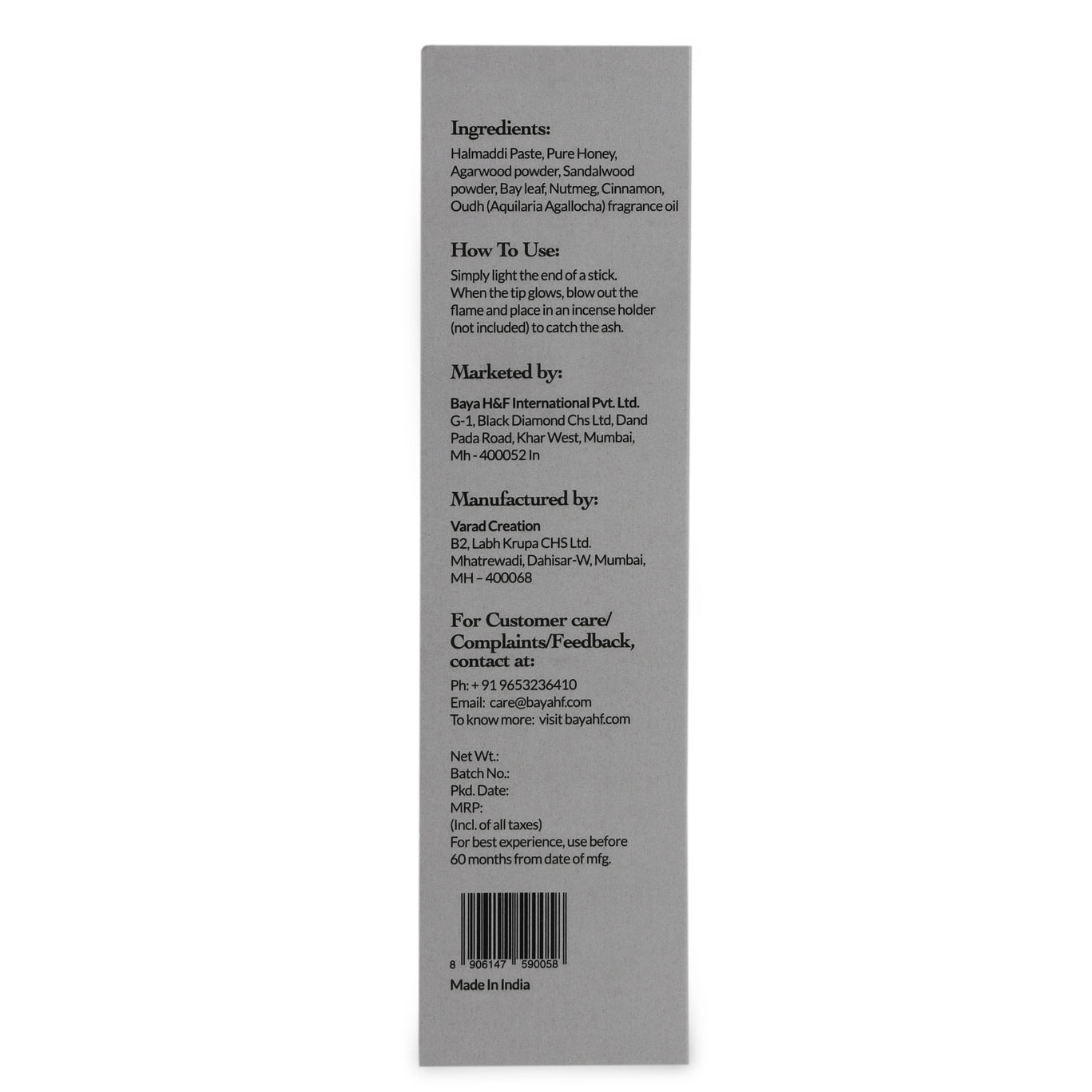 Royal Oudh Hand Crafted Natural Incense Sticks