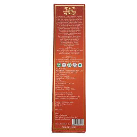 Fragrance of Pavitra Kashi Hand Crafted Natural Incense Sticks